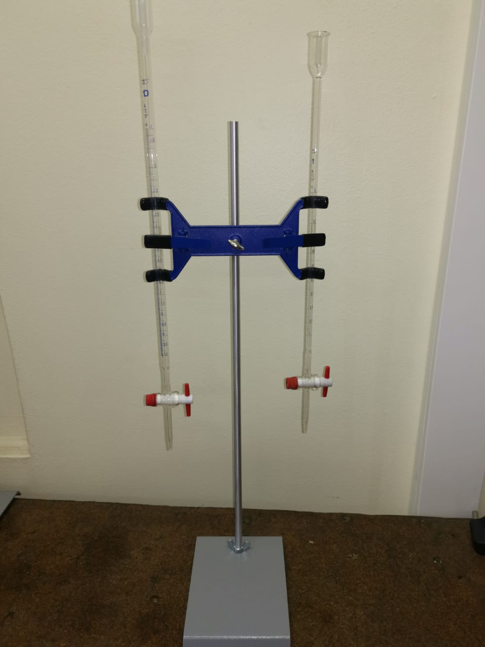Burette Stand, Base+Retort Rod+Double Burette Clamp World of Science Lab Equipment