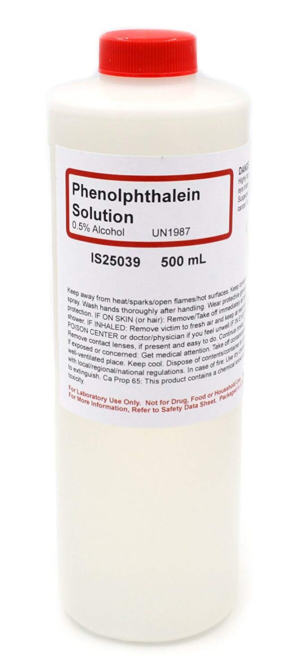 Phenolphthalein Indicator 500ml  AR