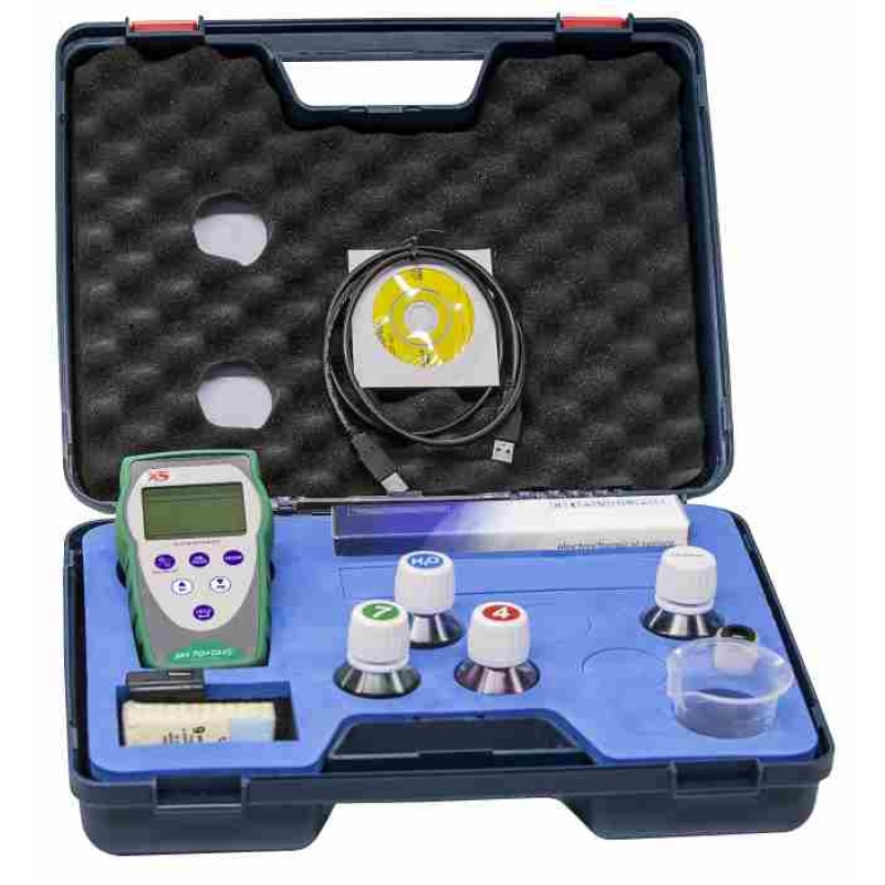 pH 7 + DHS Portable pH meter complete with elec. 201T with ATC - Image 2