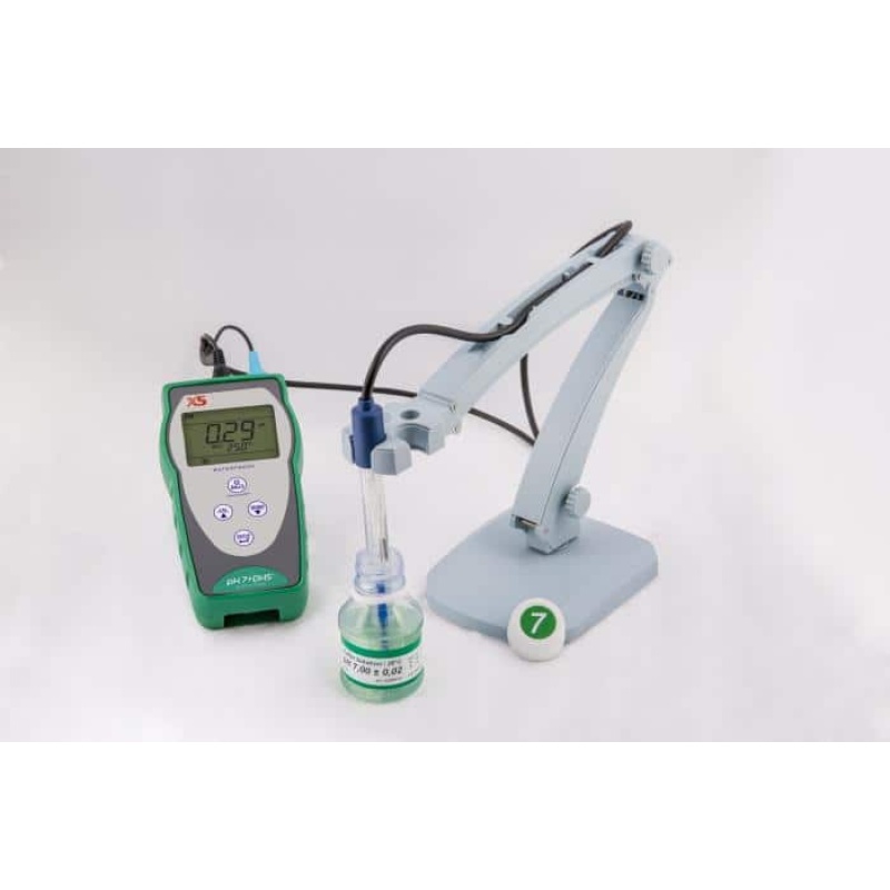 pH 7 + DHS Portable pH meter complete with elec. 201T with ATC