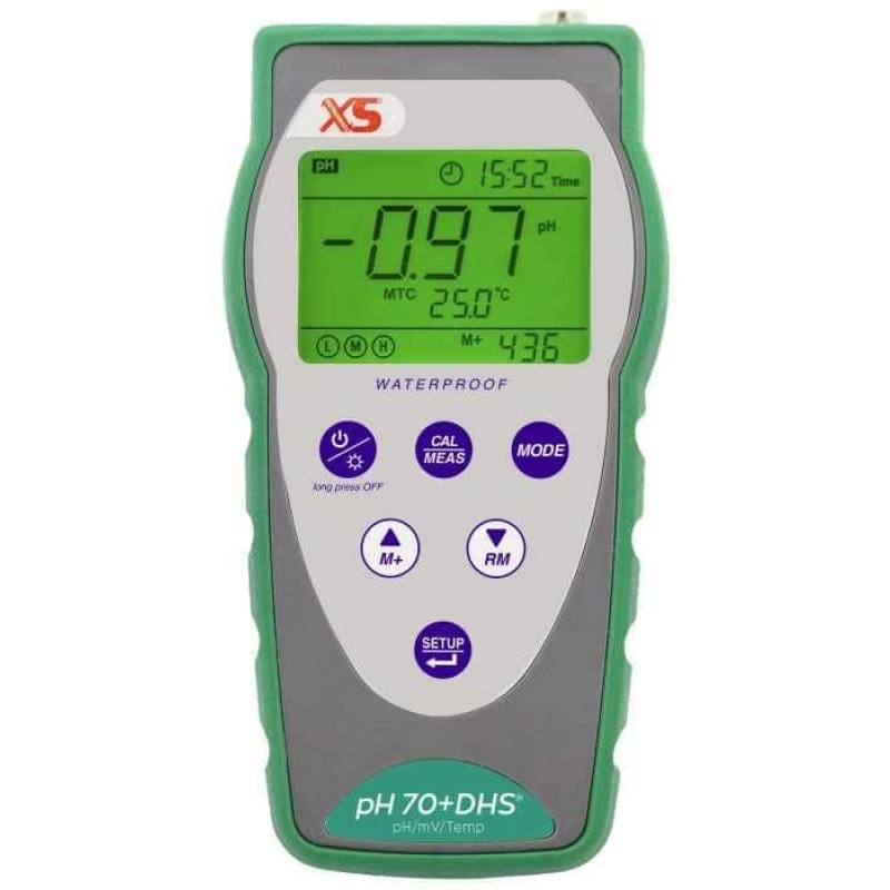 pH 70+ DHS Complete portable pH meter + elec. 201T with ATC - Image 4