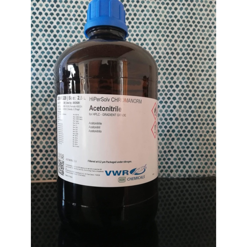 Acetonitrile 99,9% HPLC Grade 2,5Lt