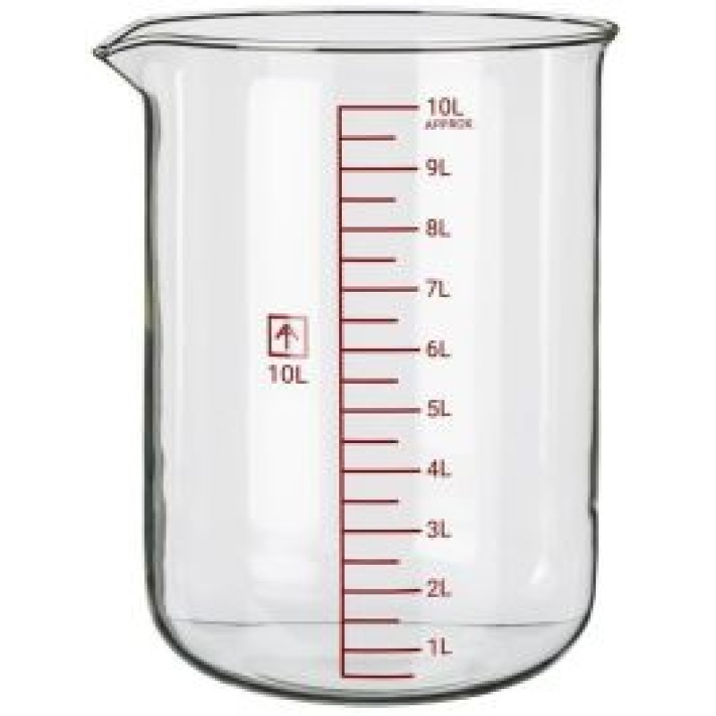 Beaker,Glass Low Form 10 000ml(10Lt)