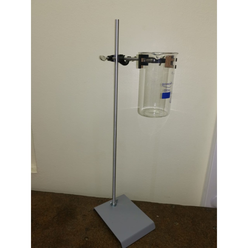 Complete Retort Stand (Base + Rod+4Prong Retort Clamp+Bosshead) Blue/Grey* - Image 2