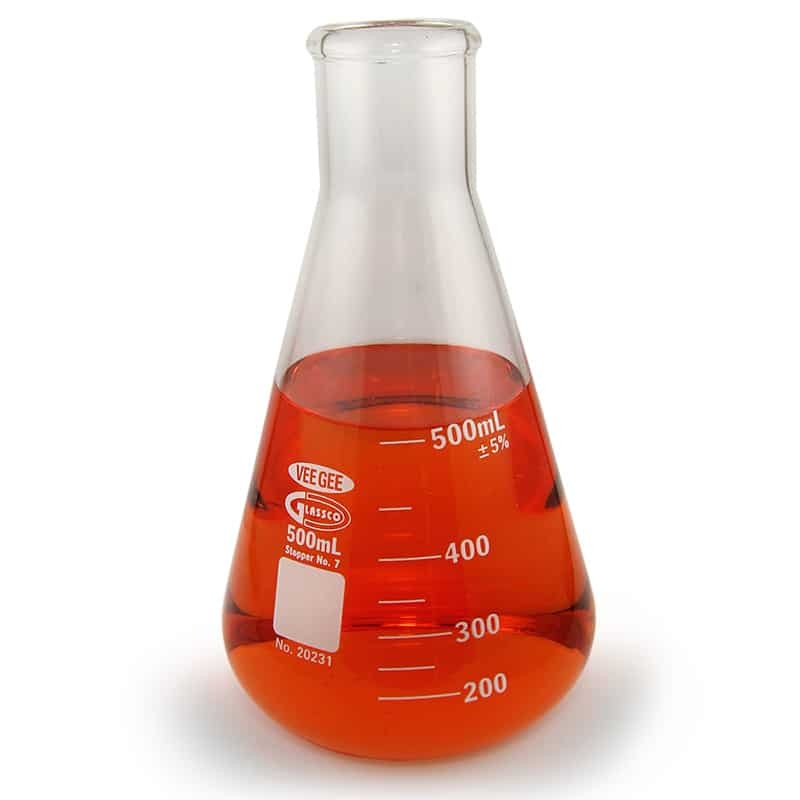 Erlenmeyer Flask, 500ml Narrow Neck(Conical Flask)*