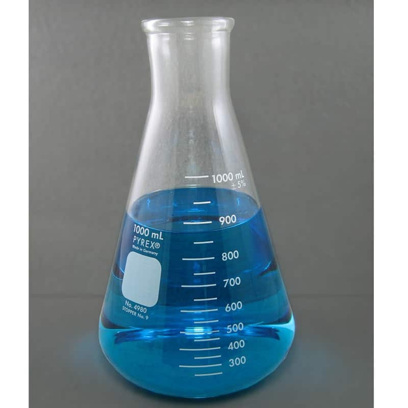 Erlenmeyer Flask, 1000ml Narrow Neck(Conical Flask)*