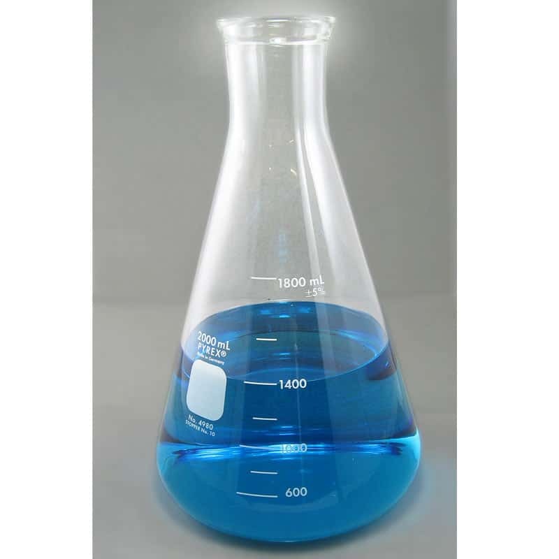 Erlenmeyer Flask, 2000ml Narrow Neck(Conical Flask)*