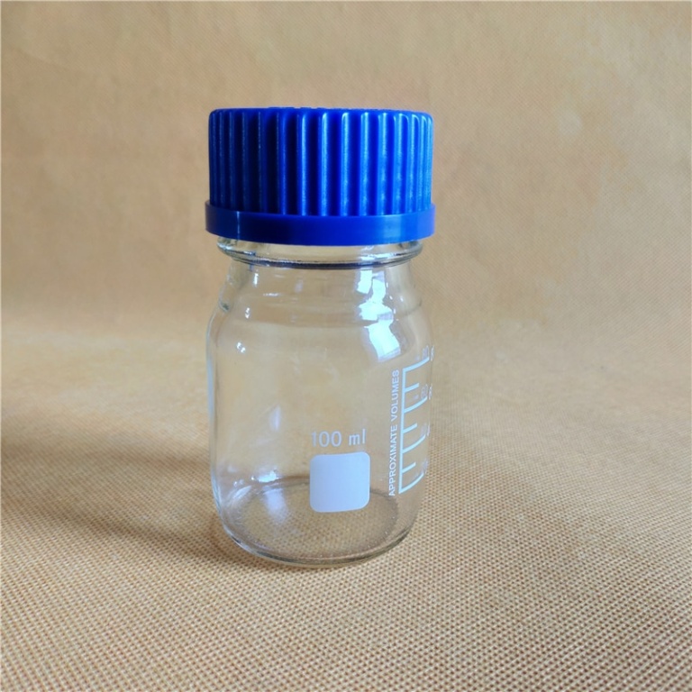 Reagent Bottles, 100ml, with Blue Screw Cap