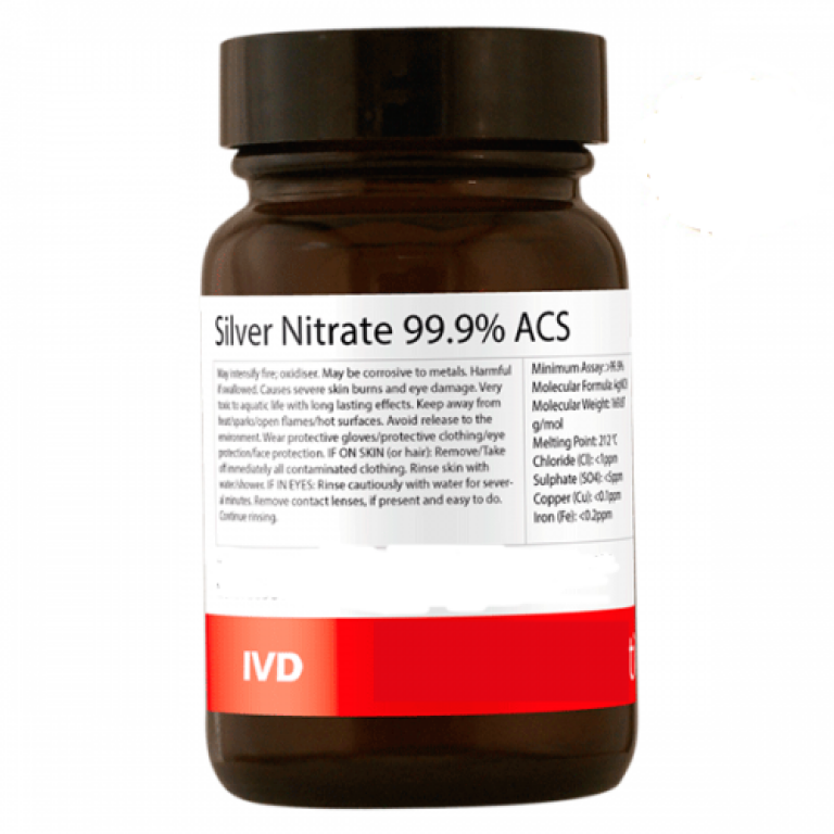 Silver Nitrate 99.9% Pure AgNO 3,  100g